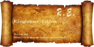 Ringbauer Edina névjegykártya